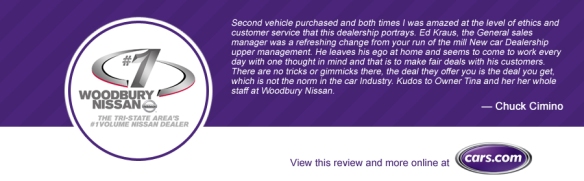 Woodbury Nissan customer reviews